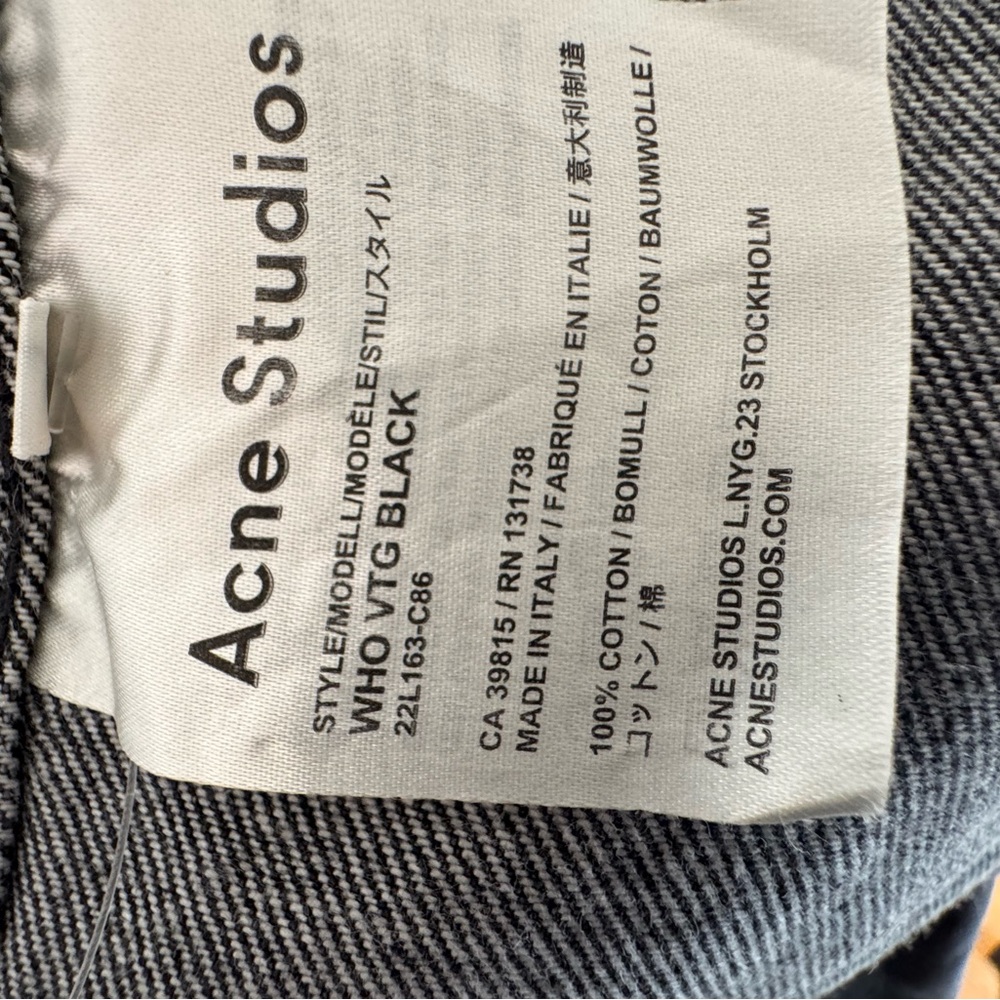 Men's Black Denim Jacket Acme Studio - Picture 9 of 10